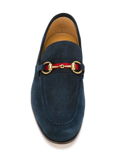 gucci suede shoes blue|gucci fur loafers men.